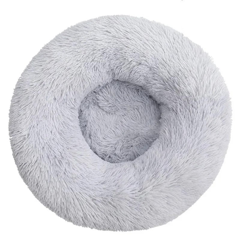 Cama circular para pets com acabamento felpudo - Modelo 4