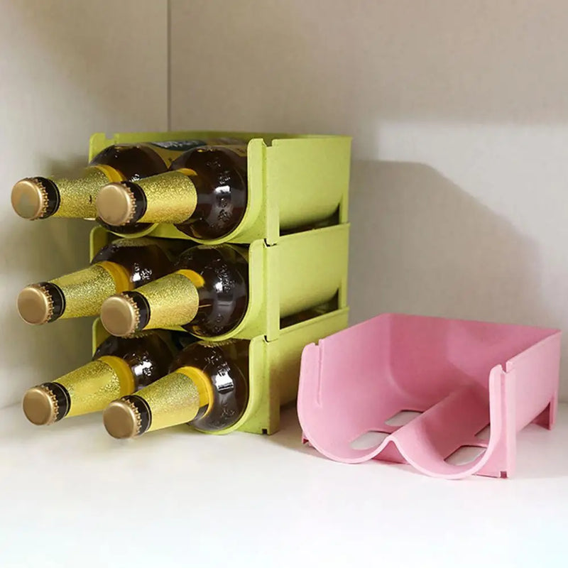 Suporte Empilhável para Latas e Garrafas de Bebidas - Armazenamento de Geladeiras