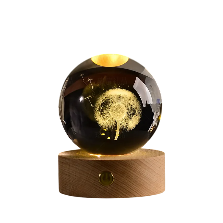 Luminária Bola De Cristal – Dente-De-Leão - Modelo G